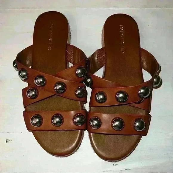 Marc Fisher Prisca Ball Stud Espadrille Slide Sandals - NWOT - Picture 11 of 12